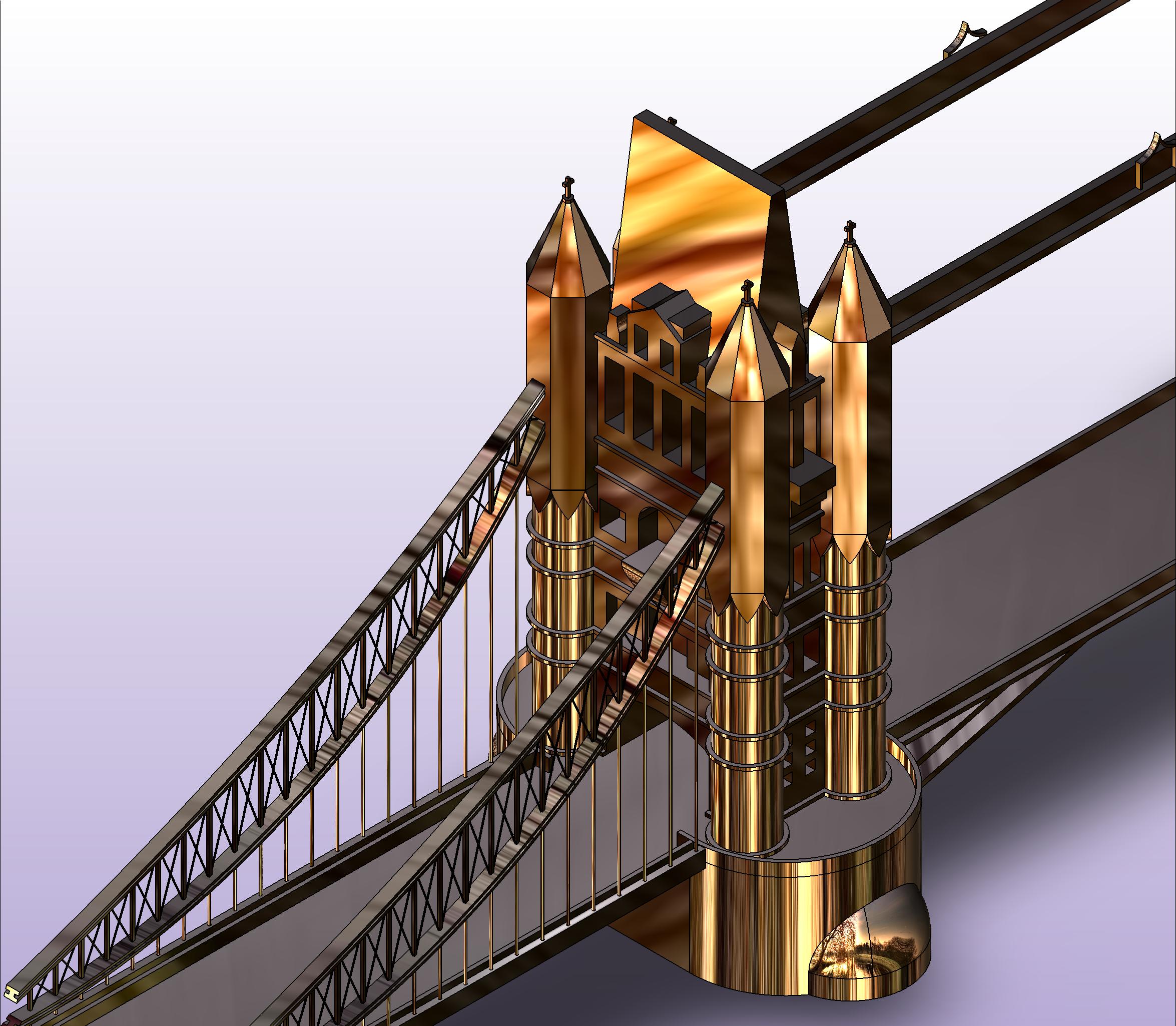 伦敦塔桥（iCader.com与您分享最新的CAD设计工具和创意工业设计3D作品）